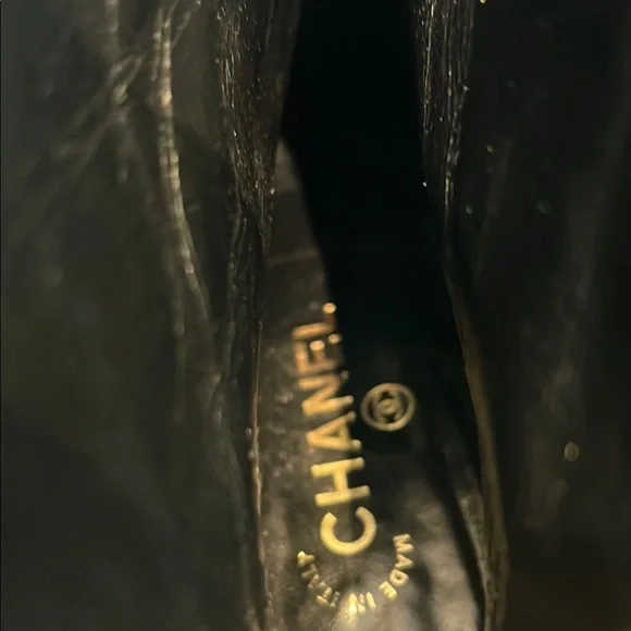 CHANEL Black Heeled Boots with Stiletto Heel - Picture 8 of 9